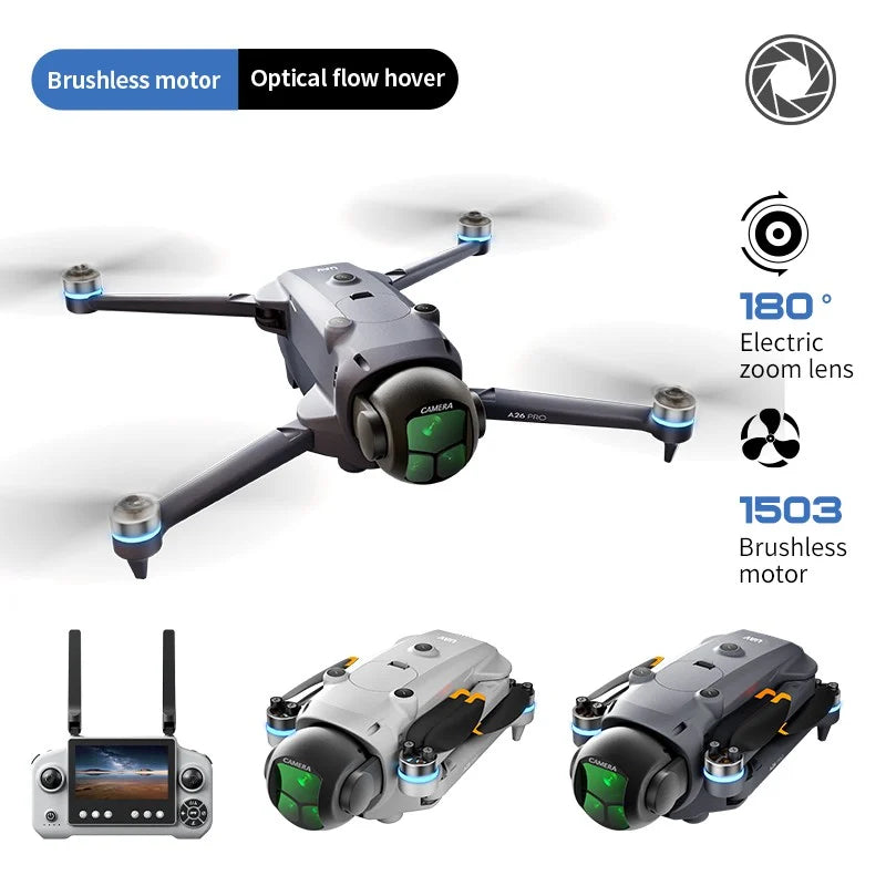 A26 Pro 4K GPS Brushless OAS Drone With Remote Display