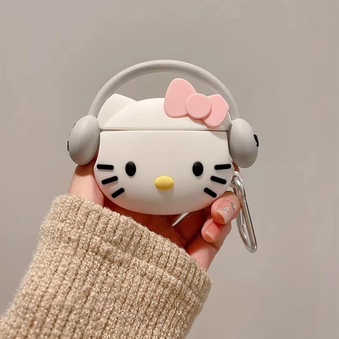 AirPods Pro 2nd Generation Case Cover with Keychain, SCOOL KITTYoft Silicone Skin Case Cover Full Protective