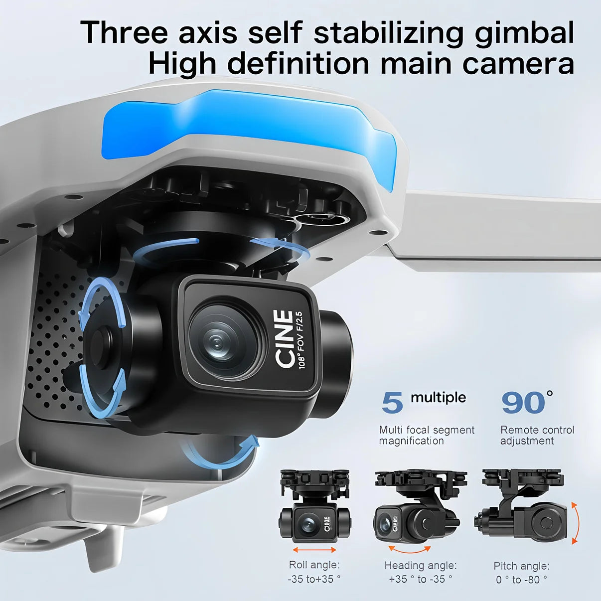 SX-01 GPS Drone with 3 Axis Gimbal | 4K High Quality with 4 KMS Range