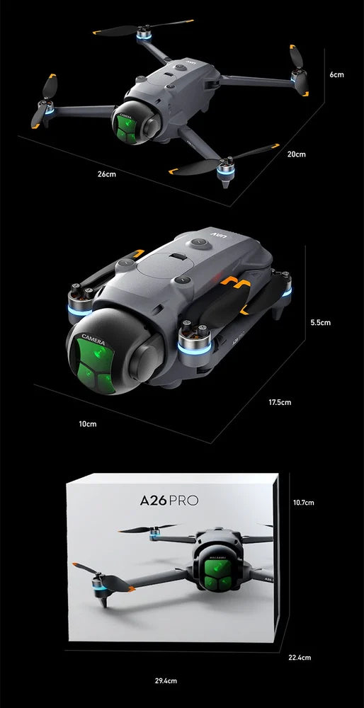 A26 Pro 4K GPS Brushless OAS Drone With Remote Display